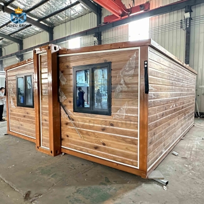 Ville di lusso prefabbricate Casa container espandibile portatile a doppia ala