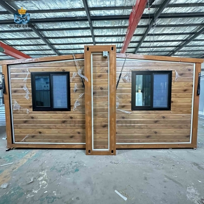 Ville di lusso prefabbricate Casa container espandibile portatile a doppia ala